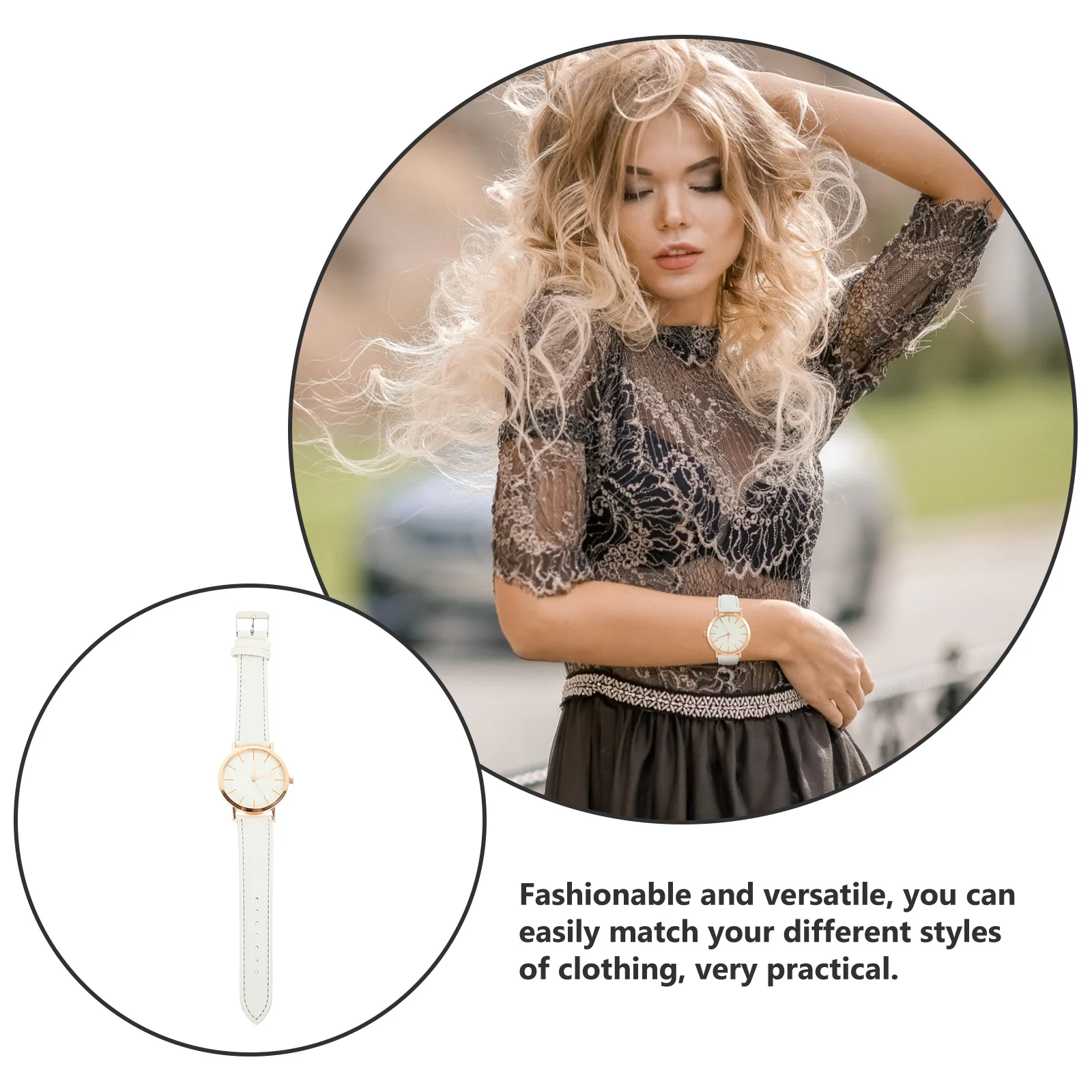 

Women Quartz Watch Simple Design Comfortable Strap Daily Wear Wrist Watch Fashionable Gift for Women Watches Strap Watches