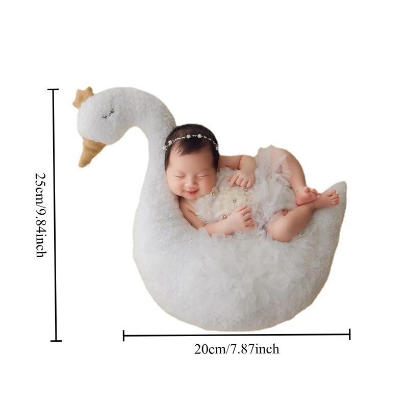 Newborn Photography Props Swan Lace Outfit Set for Baby Photo Shooting Studio European and American Cross border Products