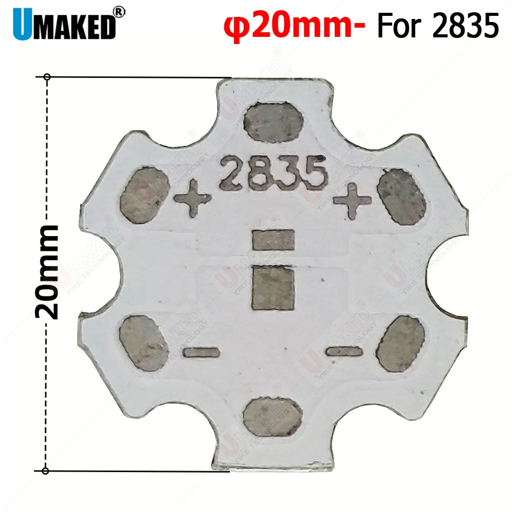 1000pcs 20mm LED PCB Plate for 2835/3030/5054/5050/3535 Chips, Aluminum Plate Base, Heat Sink, DIY LED Head Light Source Bulb