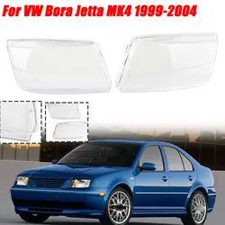 1Pair Front Headlight Lens Cover For VW MK4 Jetta Bora 1999-2005 Transparent Lampshade Car Headlamp Cover Clear Shell