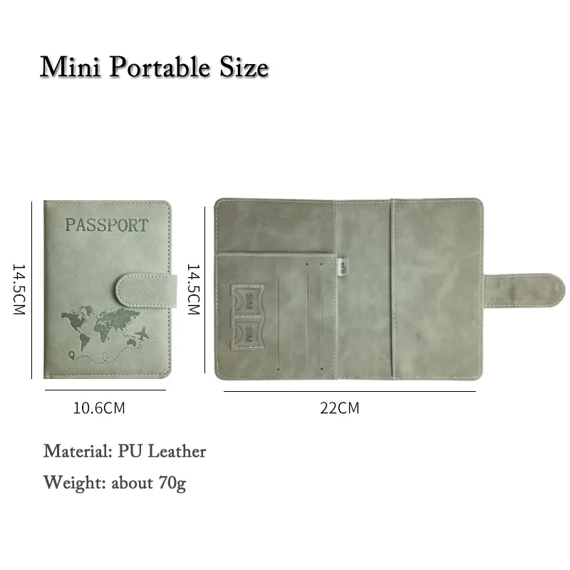 Color RFID Blocking Passport Card Holder Anti-Scan RFID Credit ID Card Holder Protector Theft Protection Travel Secure Wallet