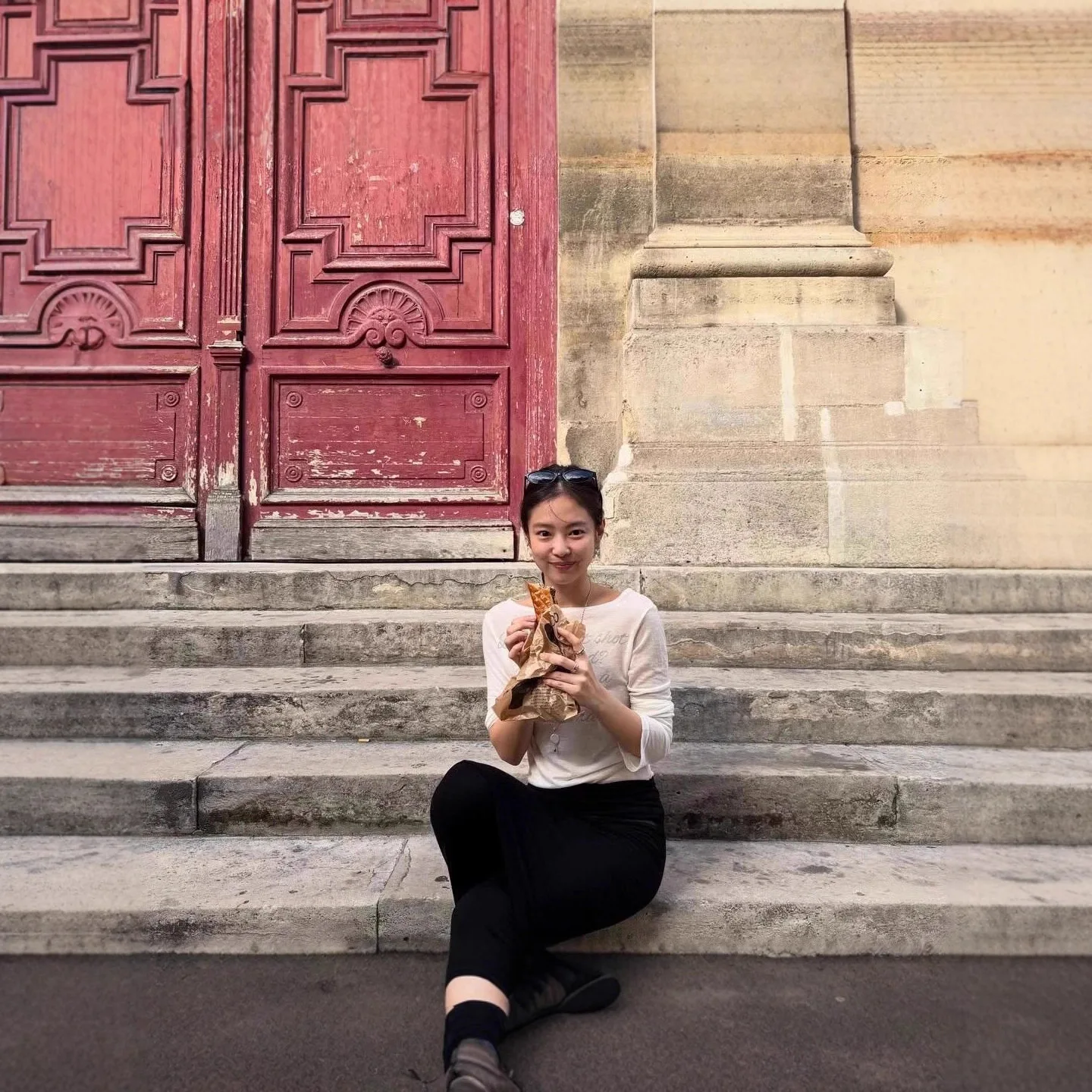 الكورية مصمم جيلا ليوسيل رسالة تي شيرت سليم صالح كم طويل الكورية نمط المرأة أزياء جيني مطبوعة عارضة أعلى #4