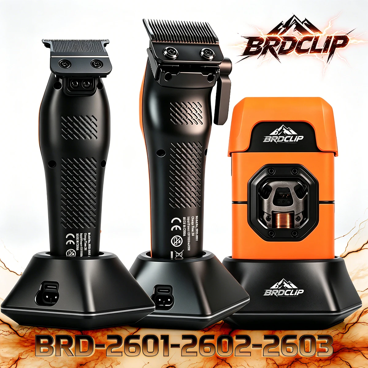 Professional Electric Hair Clipper Man for Hair Trimmer Barber Shop Salon Tools Oil Head Carving BRDCLIP Barber KIT 2601-02-03