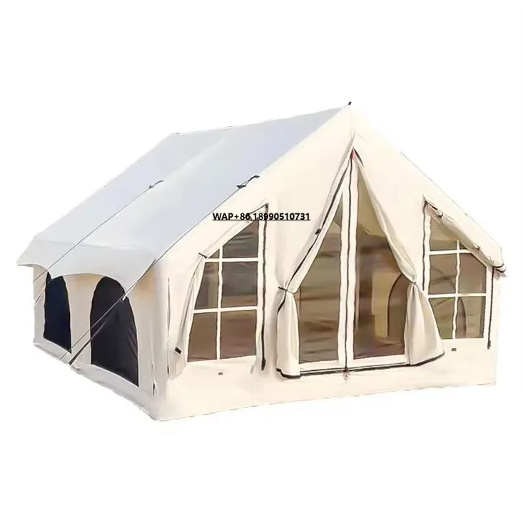 

Luxury Heavy-duty Pop-up Waterproof Oxford Outdoor Inflatable Camping House Party Winter Grand Camping Aerial Tent Camping