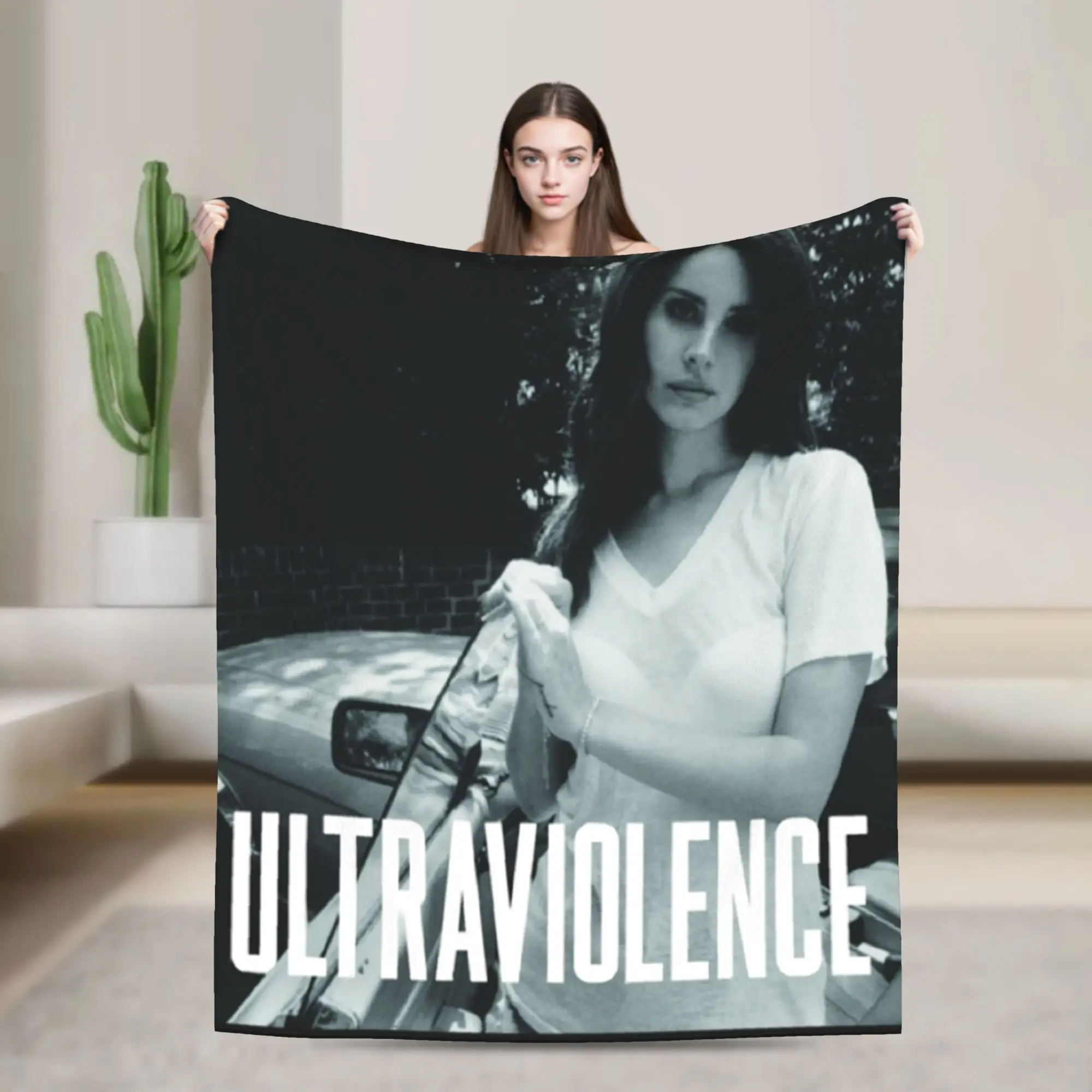 Singer Lana Del Rey Blankets  Super Warm Funny Plush Throw Blanket For Children Couch Bed Flannel Bedspread Bed Cover