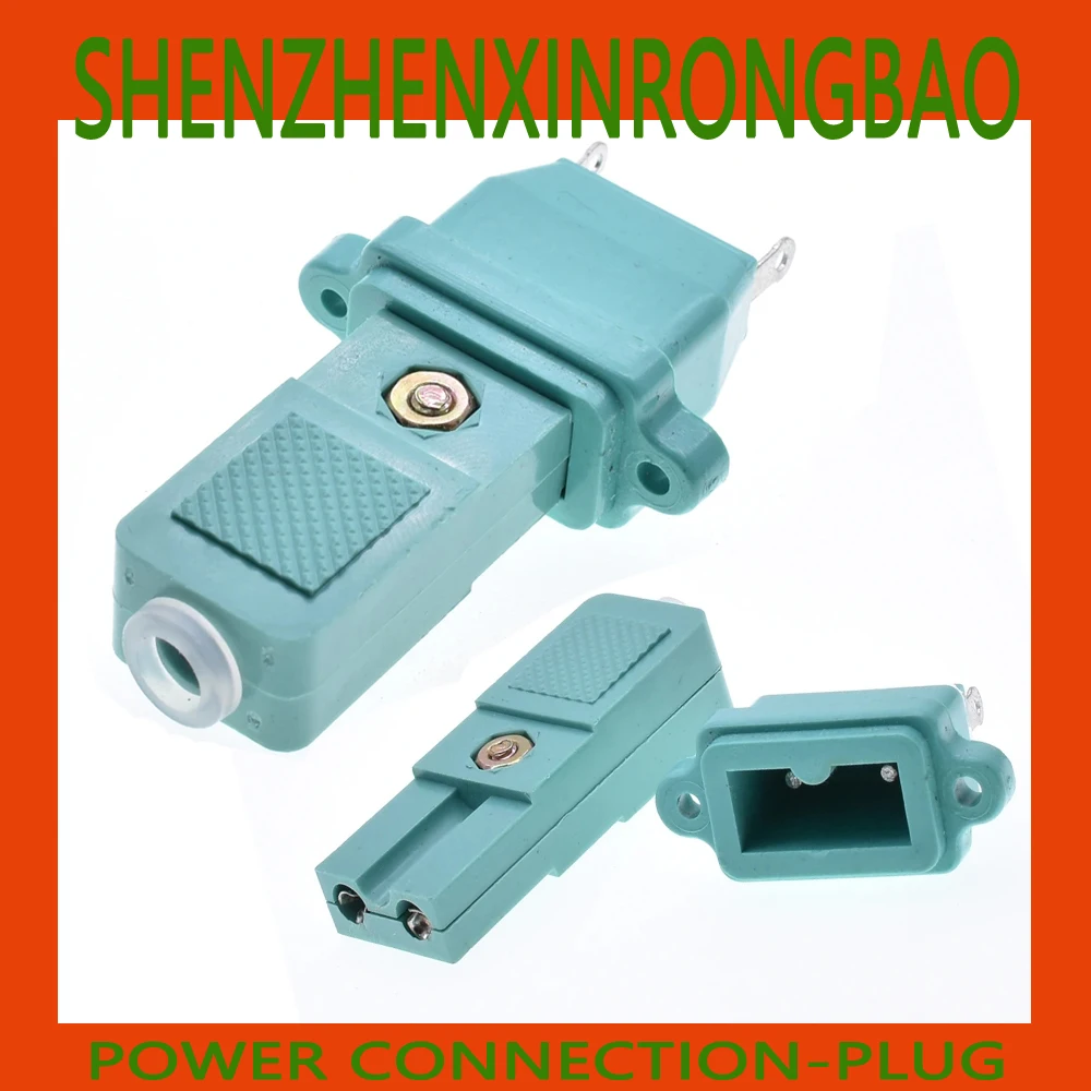 5pcs small two-wire electric screwdriver plug 2-core power socket DC power plug connector 2 pins green small two-wire plug CZ-20