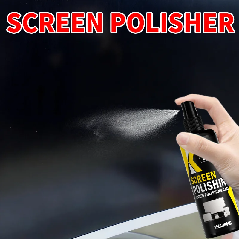 マルチサーフェススクリーンクリーナースプレー 100ml - 速攻研磨、指紋除去、本来の輝き復元、アンチグレア