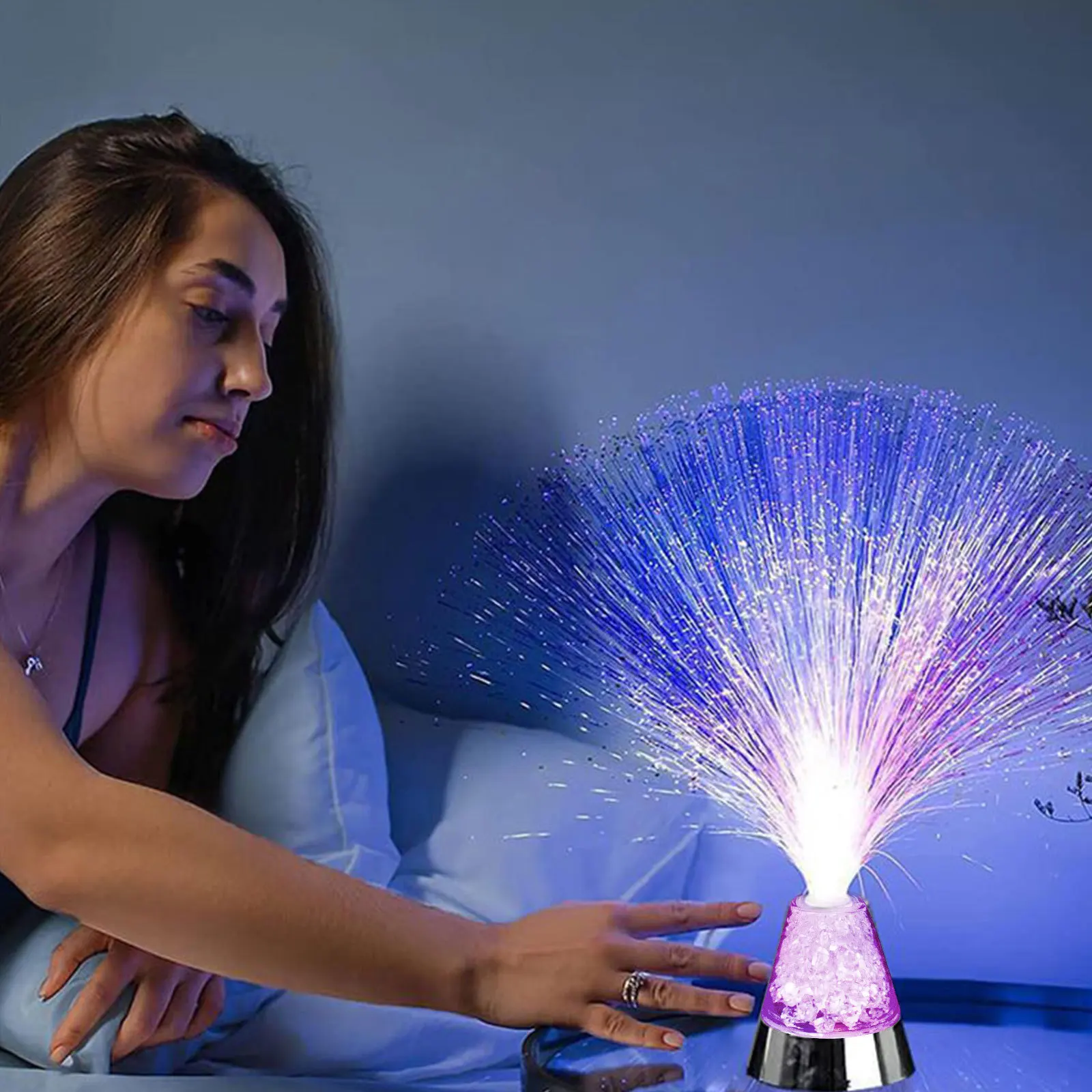 

Fiber Optic Light Durable Plastic USB Powered Color Changing Night Lamp Optical Fiber Lights for Home Decoration
