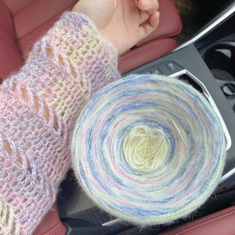 500g Per Ball of Soft Gradient Color Long-segment Dyed Wool Thread DIY Handmade-knitted Sweater/scarf/shawl Blanket Materials view 5
