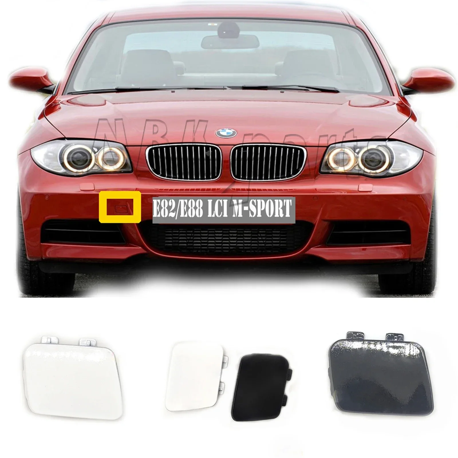 51118057505 Fit 13-15 BMW1 M-Sport E82 Coupe E88 Convertible 125i 128i 135i Front Tow Cover