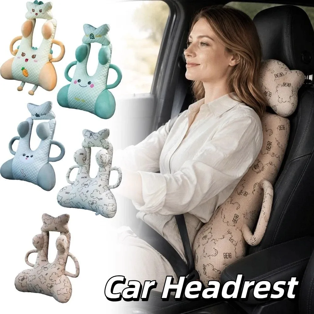 U-Shape Children Car Pillow Animal Pattern Cartoon Pattern Baby Travel Pillow Safety Pillow Shoulder Pillow Car Seat Pillow
