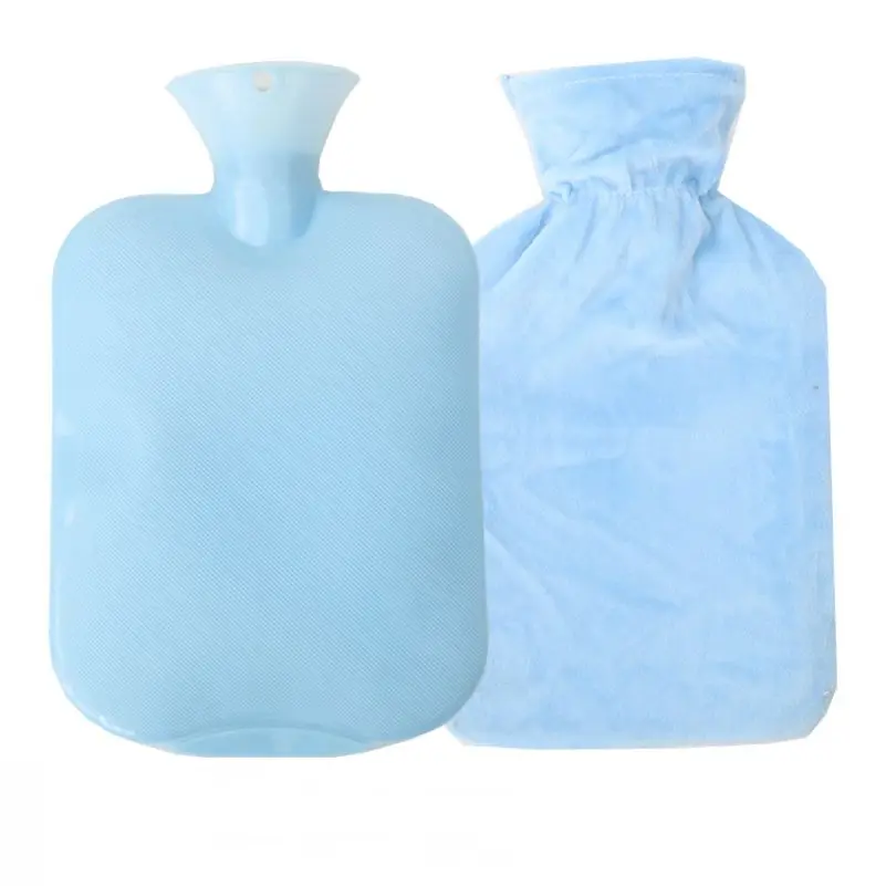 Hot Water Bag Hot Water Bottle 2 Liter with Knit Cover - Great for Cramps, Pain Relief & Cozy Nights - Water Heating Pad - Feet