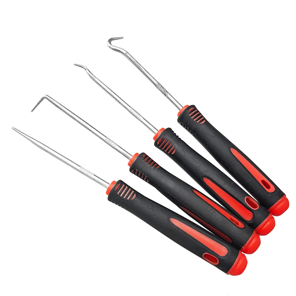 

4Pcs Car Oil Seal Screwdriver Set Auto O-Ring Seal Gasket Pick Puller Remover Pick Hooks Tools Auto Disassembly Accessories