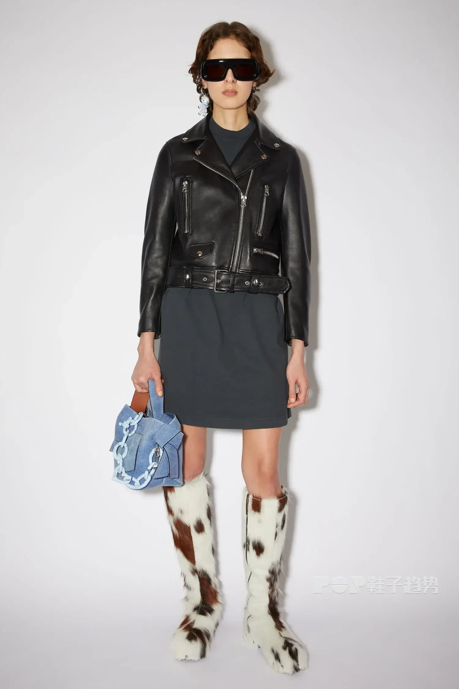 

Womens Real calf hair Platform Knee High Boots for woman 2025 Winter Warm With Real Wool Inside