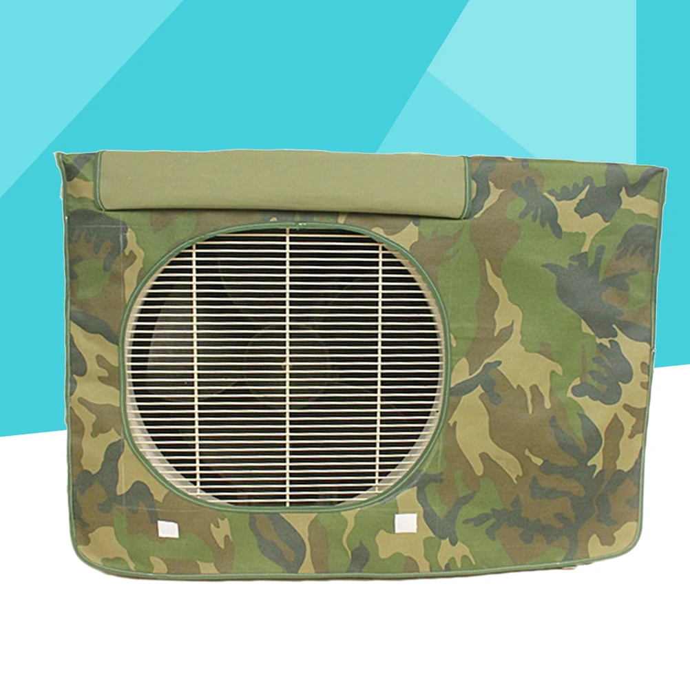 

Outdoor Air Conditioner Unit Cover Waterproof Polyester Fabric Silver Camouflage Green Size 78x55x28cm Dust Rain Protection