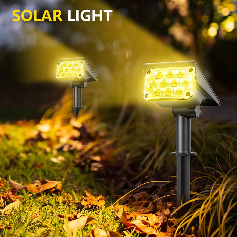 Imagem -02 - Led Rgb Solar Jardim Luz Sensor Outdoor Fotocélula Emergência Sun Power Carregamento Quintal Lawn Decoração Iluminação Ip65 Impermeável 10 20