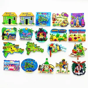 北米ドミニカ共和国ドミニカのプンタカナ3D冷蔵庫マグネット観光お土産磁気ステッカーコレクション 10ベストセールスドミニカ共和国のお土産-7