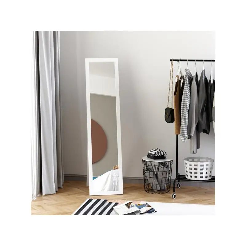 

Full-Length Mirror with Stand - Stylish Home Decor for Bedroom, Living Room or Hallway, Adjustable Height, Easy to Assemble,