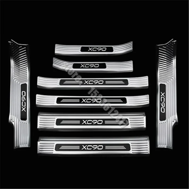 

For Volvo Xc90 2016-2022 Car Styling Stainless Steel Scuff Plate/door Sill Door Plate Welcome Pedal Rear