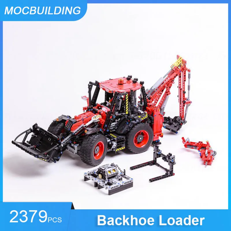 

MOC Building Blocks Backhoe Loader 42082 Rough Terrain Crane C-Model DIY Assemble Bricks Transportation Xmas Toys Gifts 2379PCS