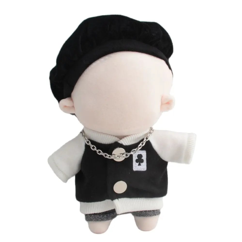 20cm Fashion Doll Clothes Cartoon Pattern Jackets Baseball Uniform Cotton Stuffed Dolls Playing House Toy DIY Doll Accessories