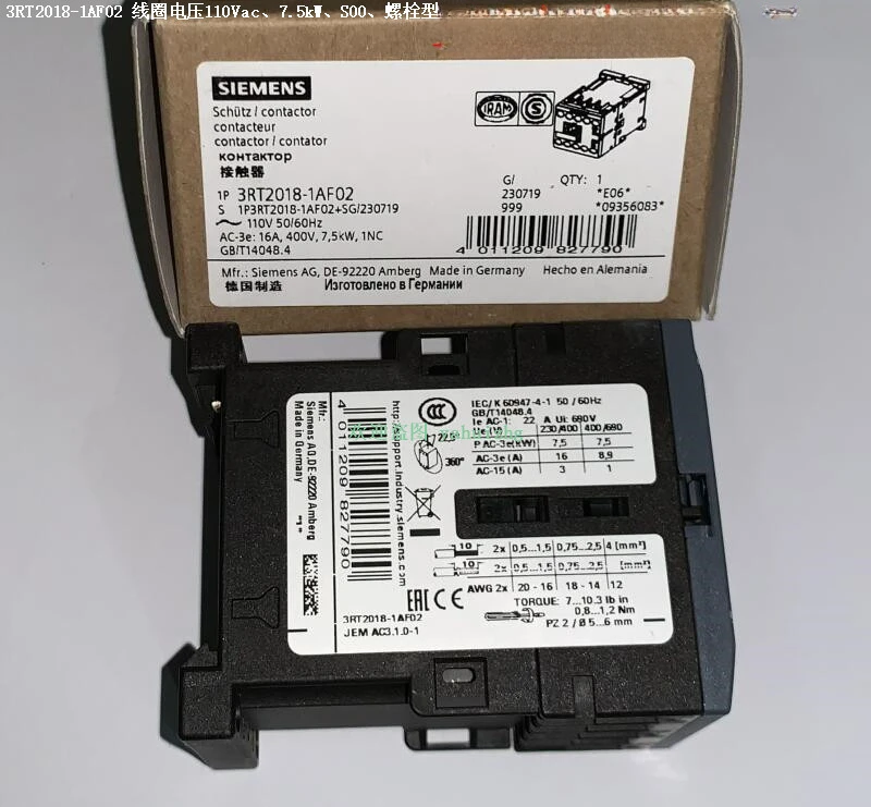 3RT2018-1AF01/1AF02 3RT2018-2AF01/2AF02 Schütz