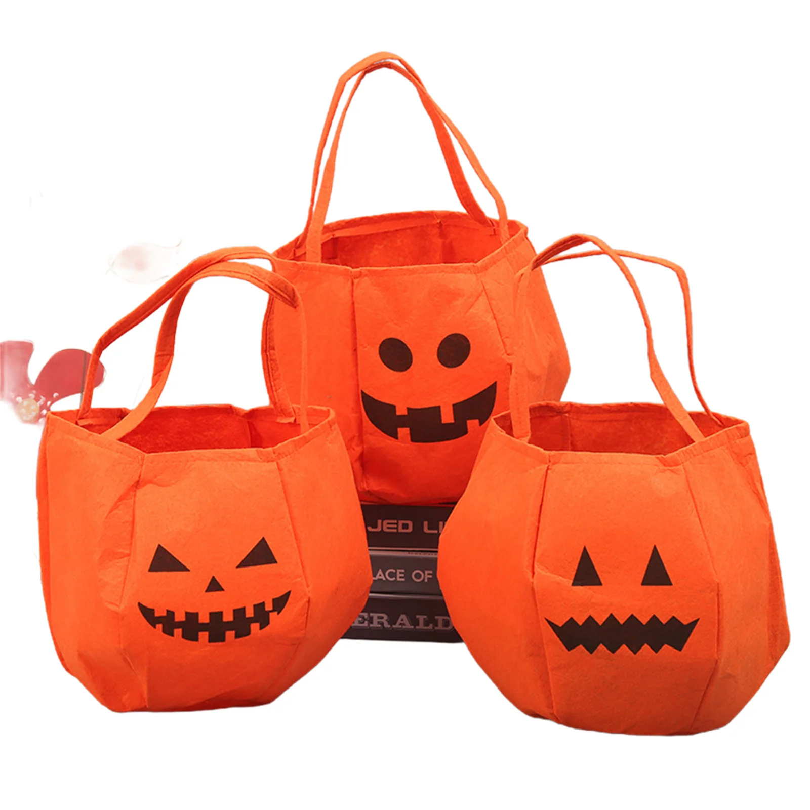 

Halloween Pumpkin Bags Trick or Treat Bags for Kids Halloween Pumpkin Bucket Snack Basket Bag Children Gift Props