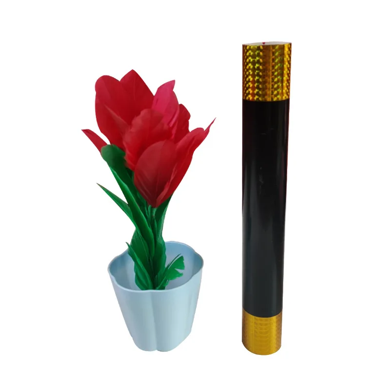 Magic Wand Turns Into Four Flower Cane To Flowers Magic Tricks Stage Wand Magia Mentalism Illusion Gimmick Props Magician