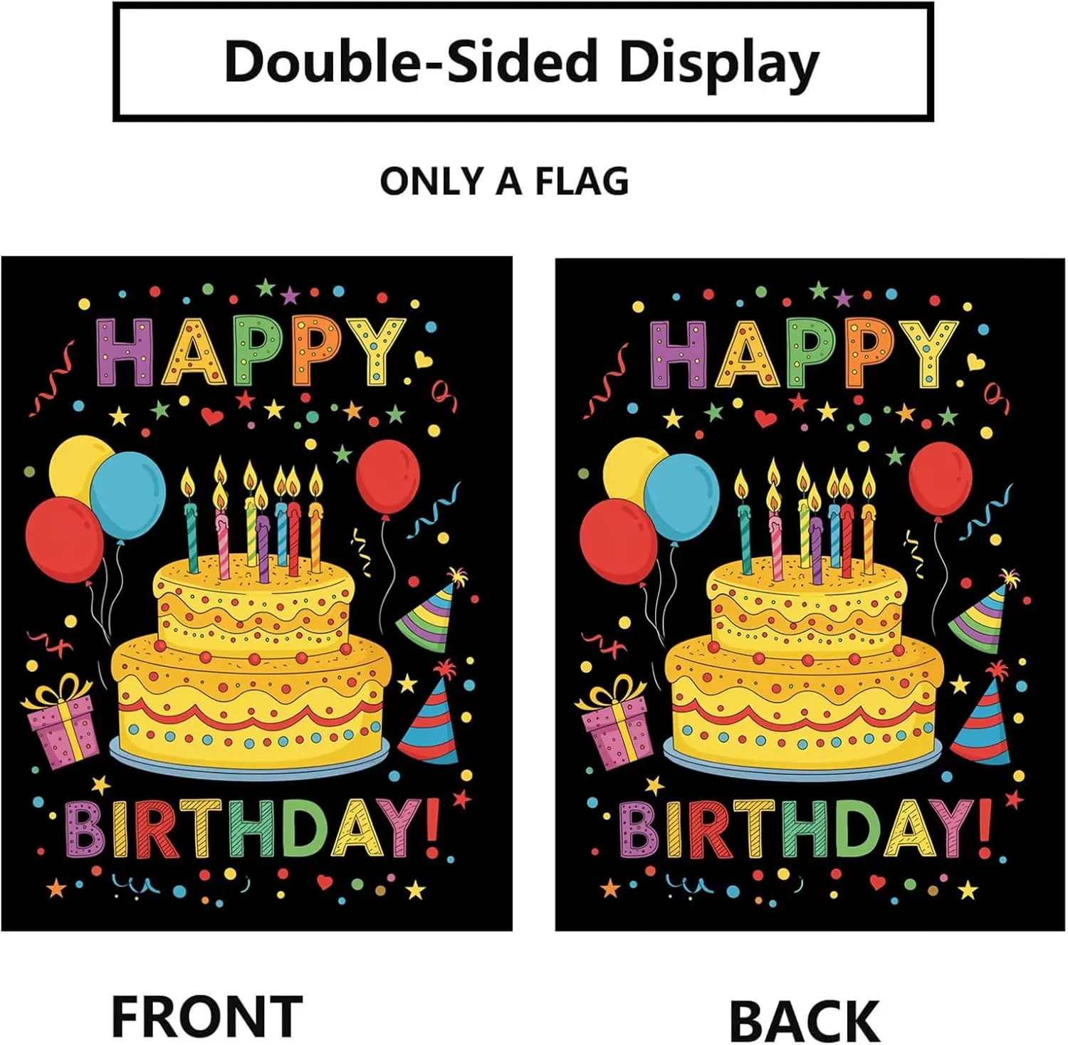 Happy Birthday Garden Flag 12x18 Inch Burlap Double Sided Outdoor For Party Holiday Yard Lawn Decoration XAA