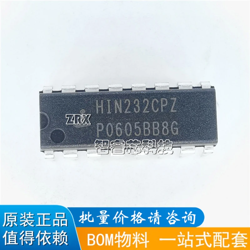 10 Teile/los Neue Original Inline HIN232CPZ HIN232CP DIP16 Fahrer/Empfänger