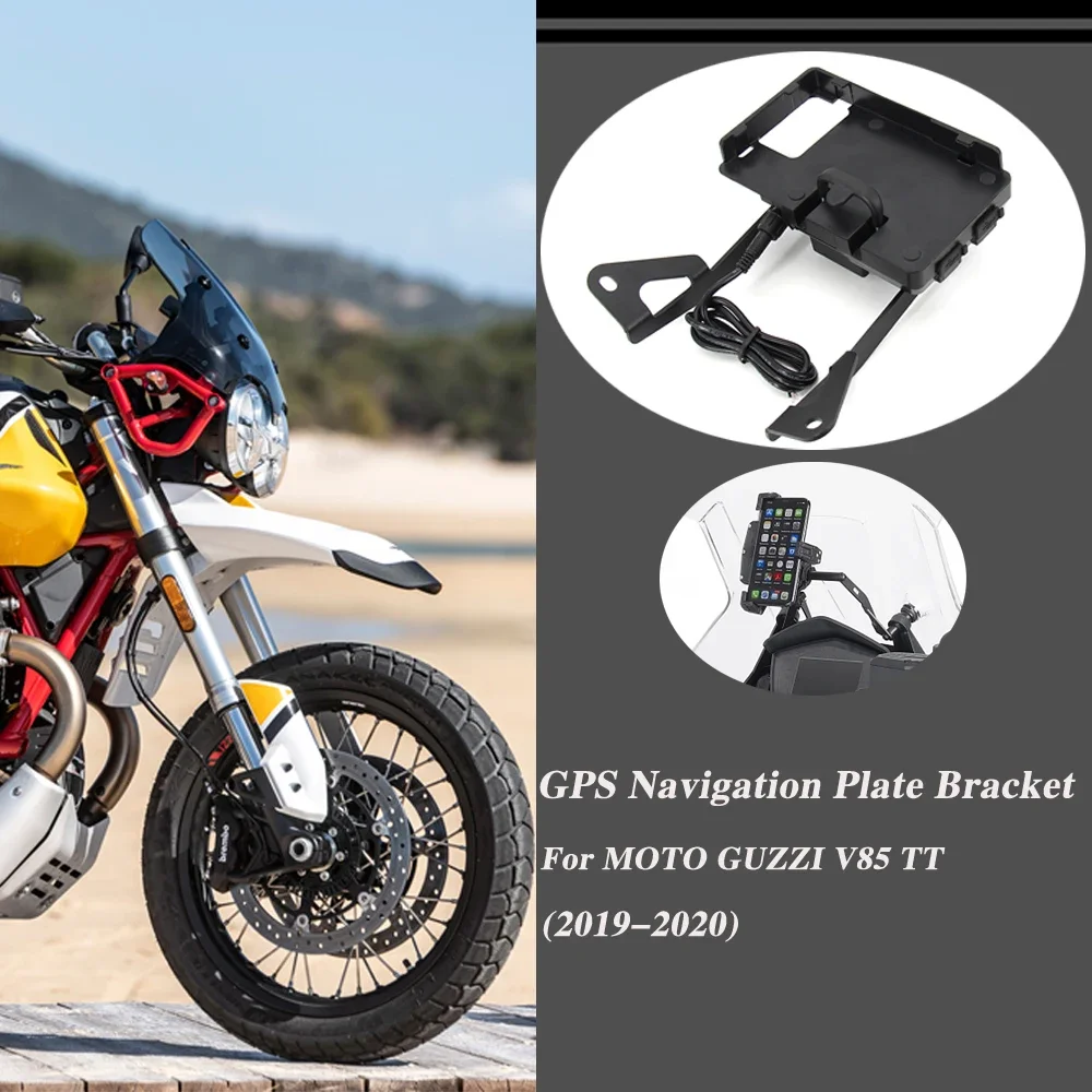 

Motorcycle Accessories For MOTO GUZZI V85 TT V85TT 2019 - 2020 Stand Holder Phone Mobile Phone GPS Navigation Plate Bracket