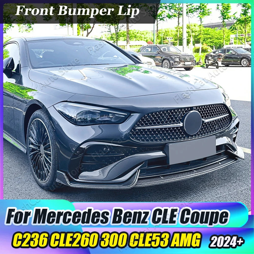 

C236 Car Front Bumper Lip Splitter Diffuser Body Kit Spoiler Trim Tuning For Mercedes Benz CLE Coupe CLE260 300 450 CLE53 2024