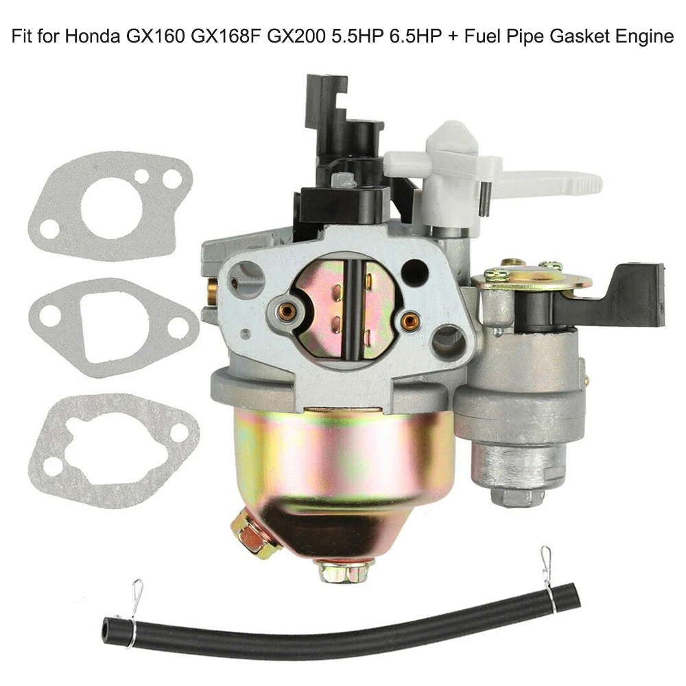Gaźnik silnika pasuje do Honda GX160 GX168F GX200 5.5HP 6.5HP + uszczelka przewodu paliwowego silnik akcesoria samochodowe