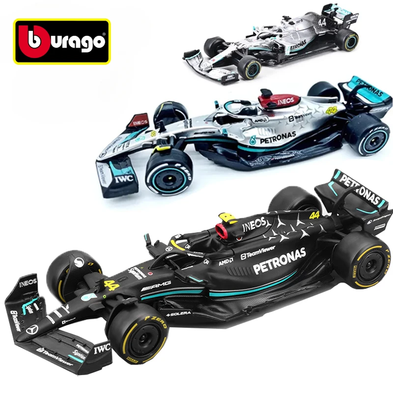 Bburago 1:43 F1 Mercedes-AMG W13 #44 #63 W14-44/77 W10-44/77 W07-44/6 Alloy Toy Car Model Formula Die Cast Models