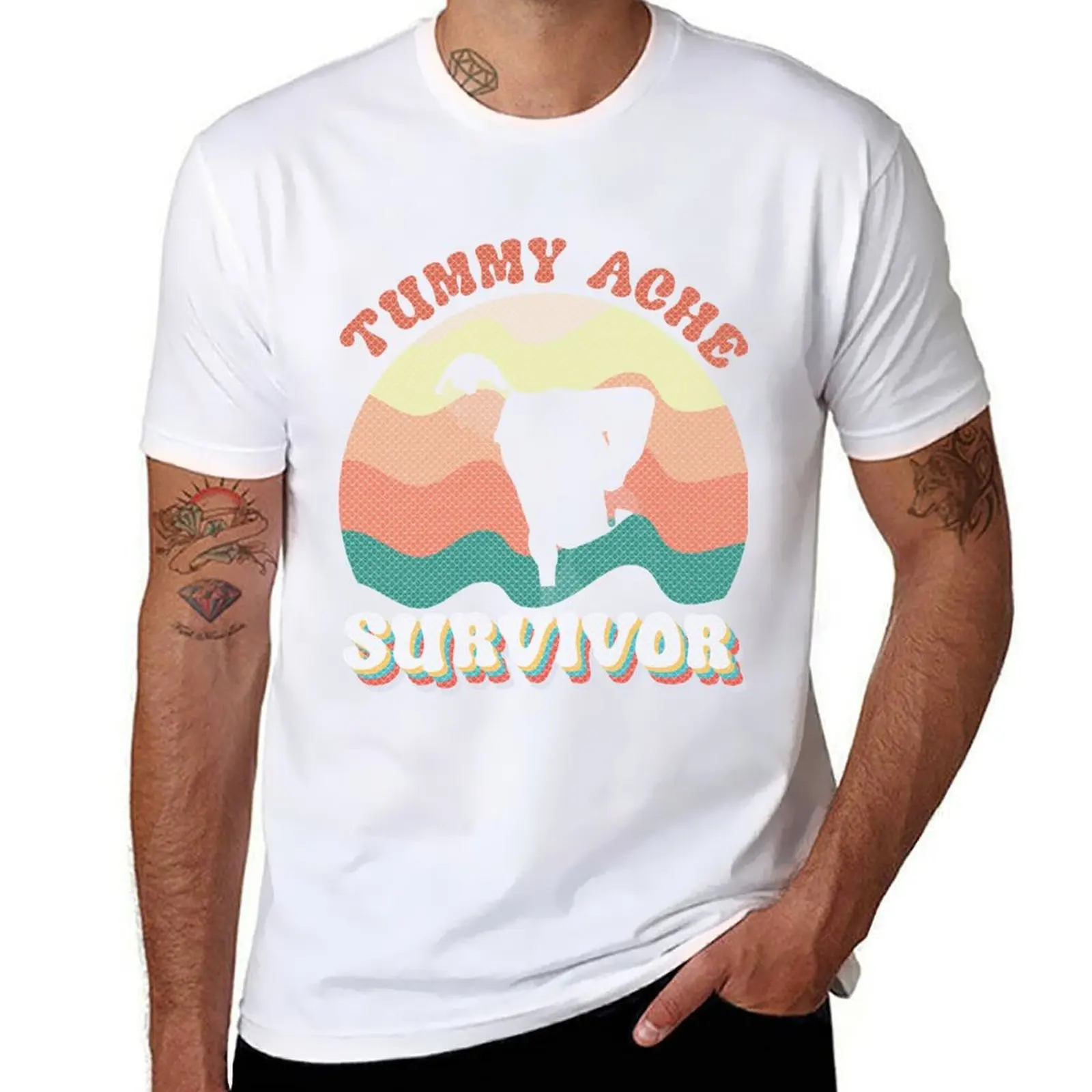 

Tummy Ache Survivor a Funny Tee T-Shirt T-Shirt funny t shirts man t shirt for man 100 percent cotton T-Shirt