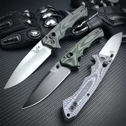 Tactical BM 615BK Rukus Assisted Folding Knife S30V Plain Blade G10 Handles Outdoor EDC Knives Camping Hunting Pocket Tool