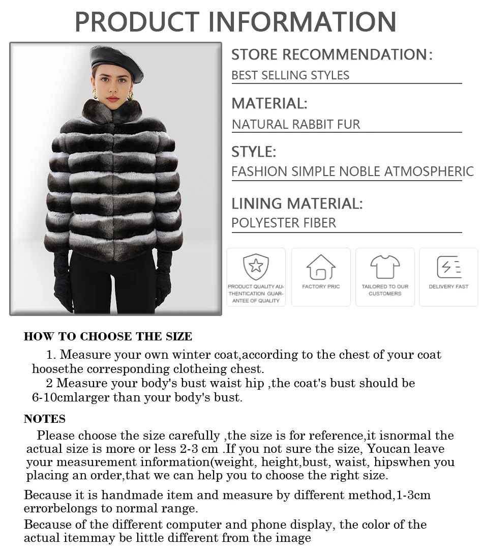 ショートチンチラファーコート 天然ラビットファー ハイカラー ふわふわジャケット 新スタイル 秋冬 レディース 本物の毛皮コート