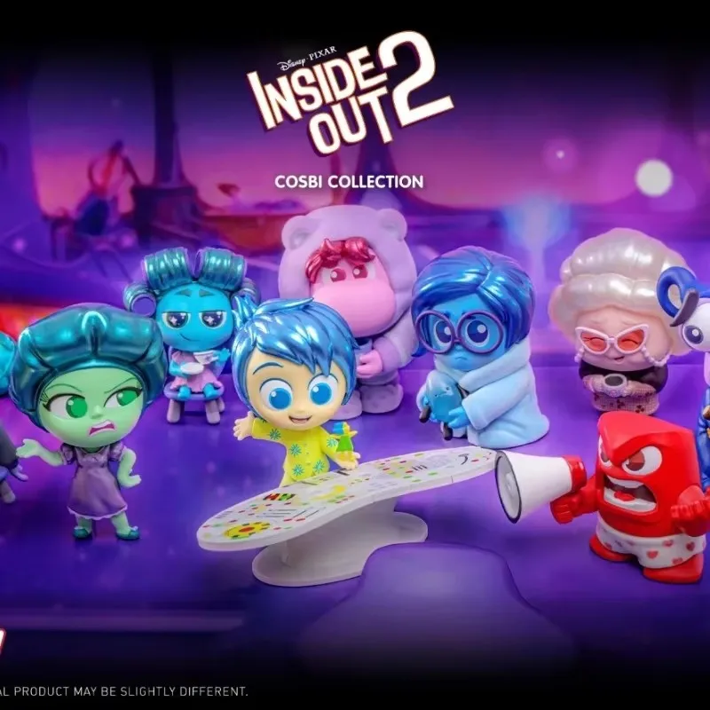 Original Inside Out 2 Anime Film Joy Fear Envy Ennui Embarrass Anxiety Disgust Anime Figure Model Desktop Ornament