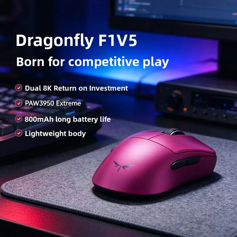 souris-de-jeu-sans-fil-vgn-f1-v5-turbo-pro-paw3955-8k-nordic-54l20-56-g-charge-rapide-revetement-anti-glisse-faible-latence-ideale-pour-les-sports-electroniques-cadeau-de-noel