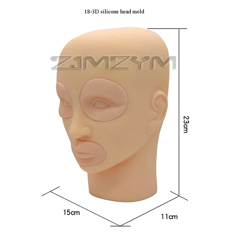 การเย็บปักถักร้อย3D สำหรับหัวแม่พิมพ์ซิลิโคนฝึกฝนฝึกฝนการถอดผิวหนังออกได้ผู้เริ่มฝึกแต่งคิ้วแบบลอยและริมฝีปาก