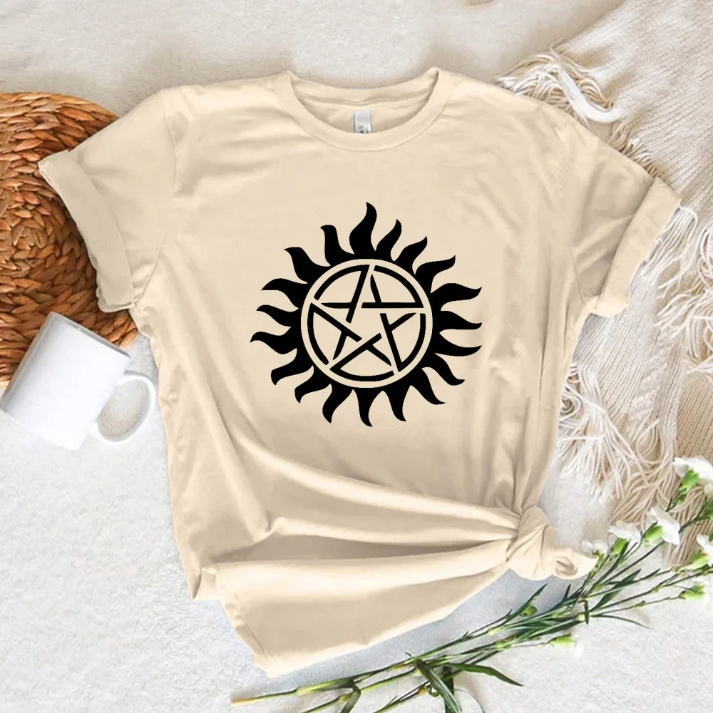 Supernatural top damski streetwear t shirt dziewczyna projektant manga ubrania