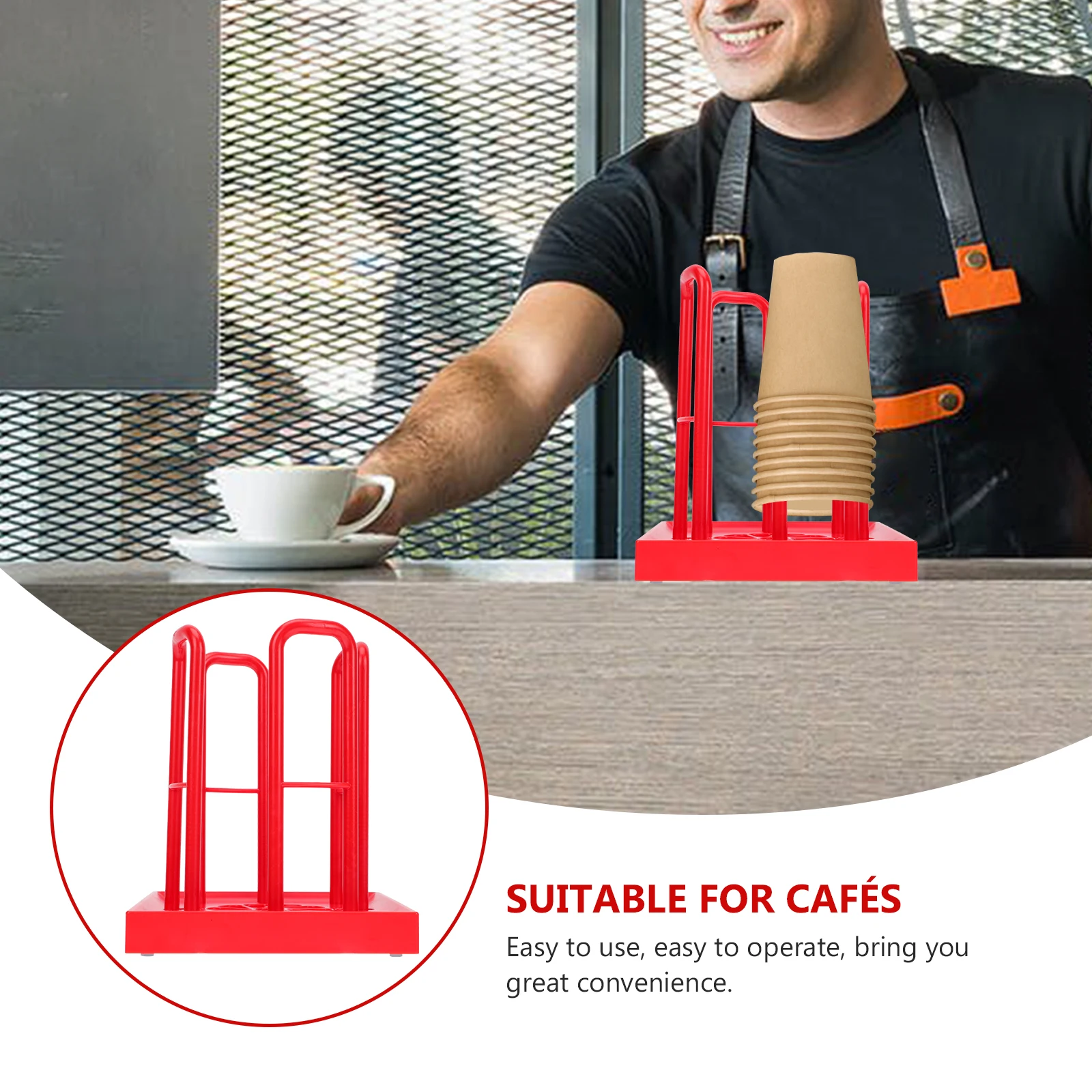 

Plastic Holder Paper Rack Home Use Disposable Cup Dispenser Kitchen ganizer Simple Cup Storage Rack Design Tea Shop