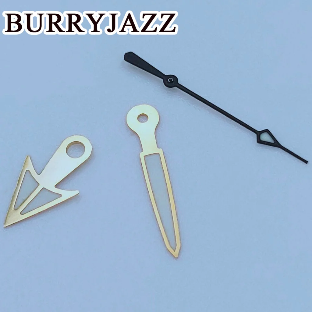 BURRYJAZZ NH35 NH36 NH38 7S26 7S36 4R35 4R36 Watch Hands Gold  Black  Gold White Gold Yellow Hands Green Luminous