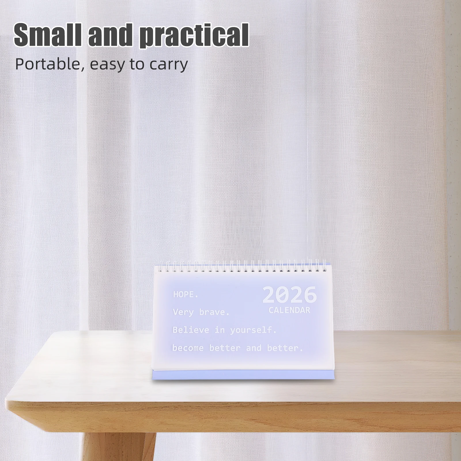 

2026 Desk Calendar Compact Foldable Stand Up Minimalist Paper Planning Calendar For Office Home Use 2025-2026 Modern