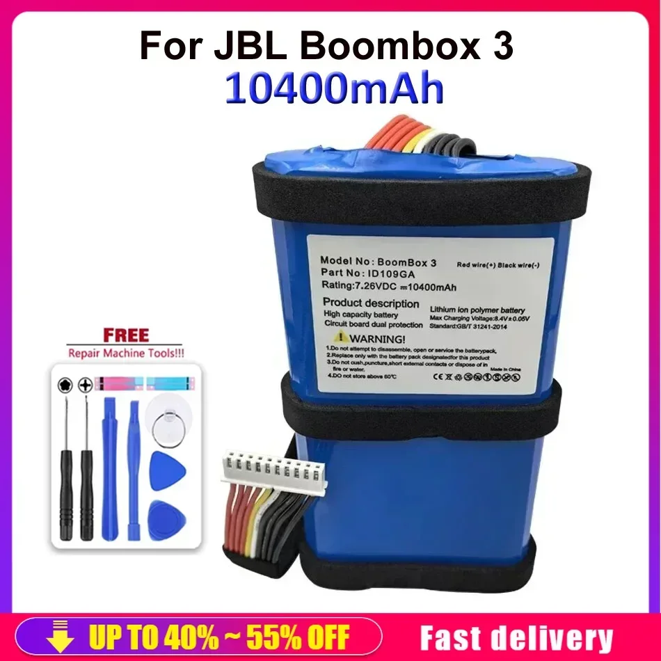 

Speaker Batteries For JBL Boombox 3 Boombox3 10400mAh Replacement Battery Fast Shipping