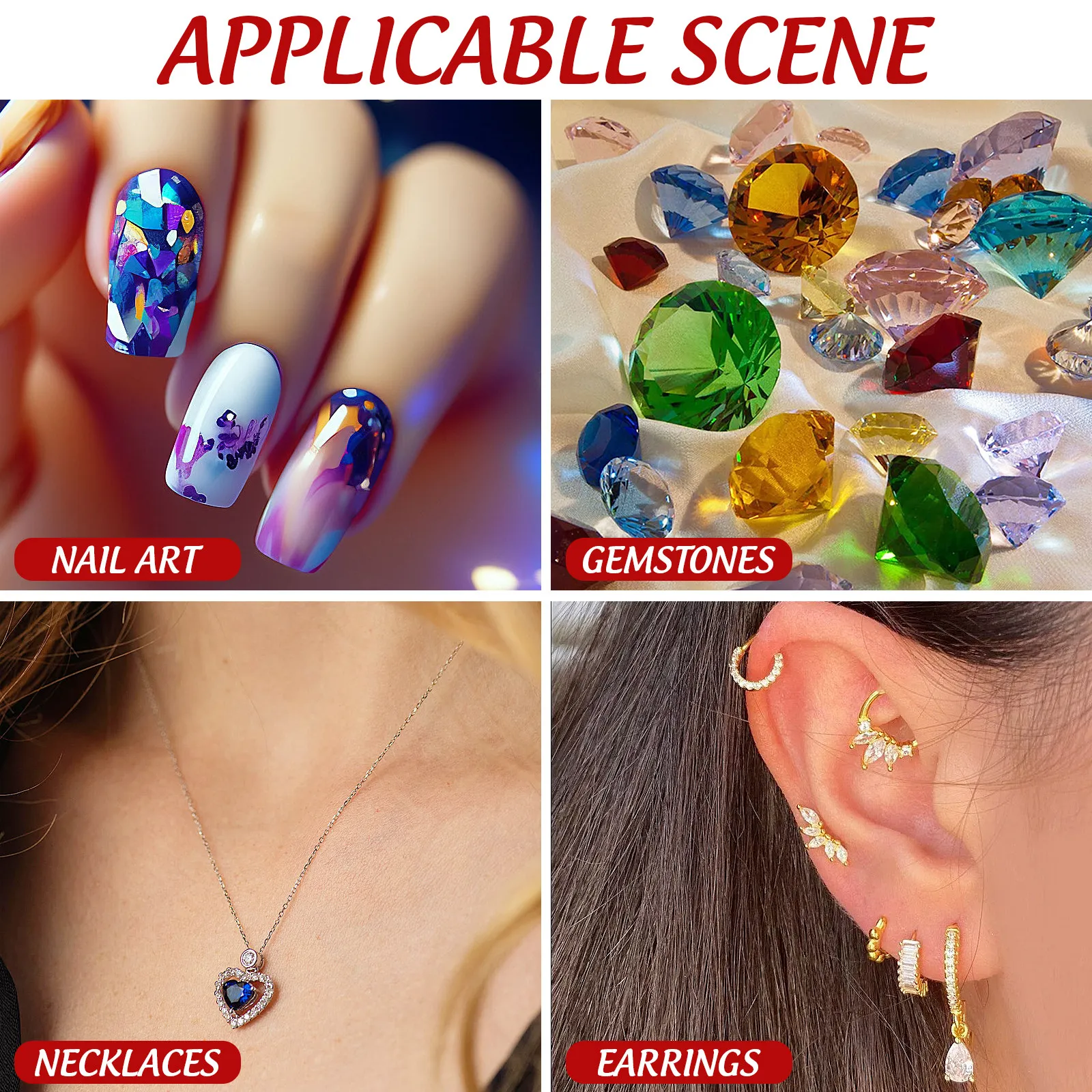 Nageljuwelen doosje 25 vakjes strass organizer transparant deksel nagel strass display doos manicure opbergdoos bureau