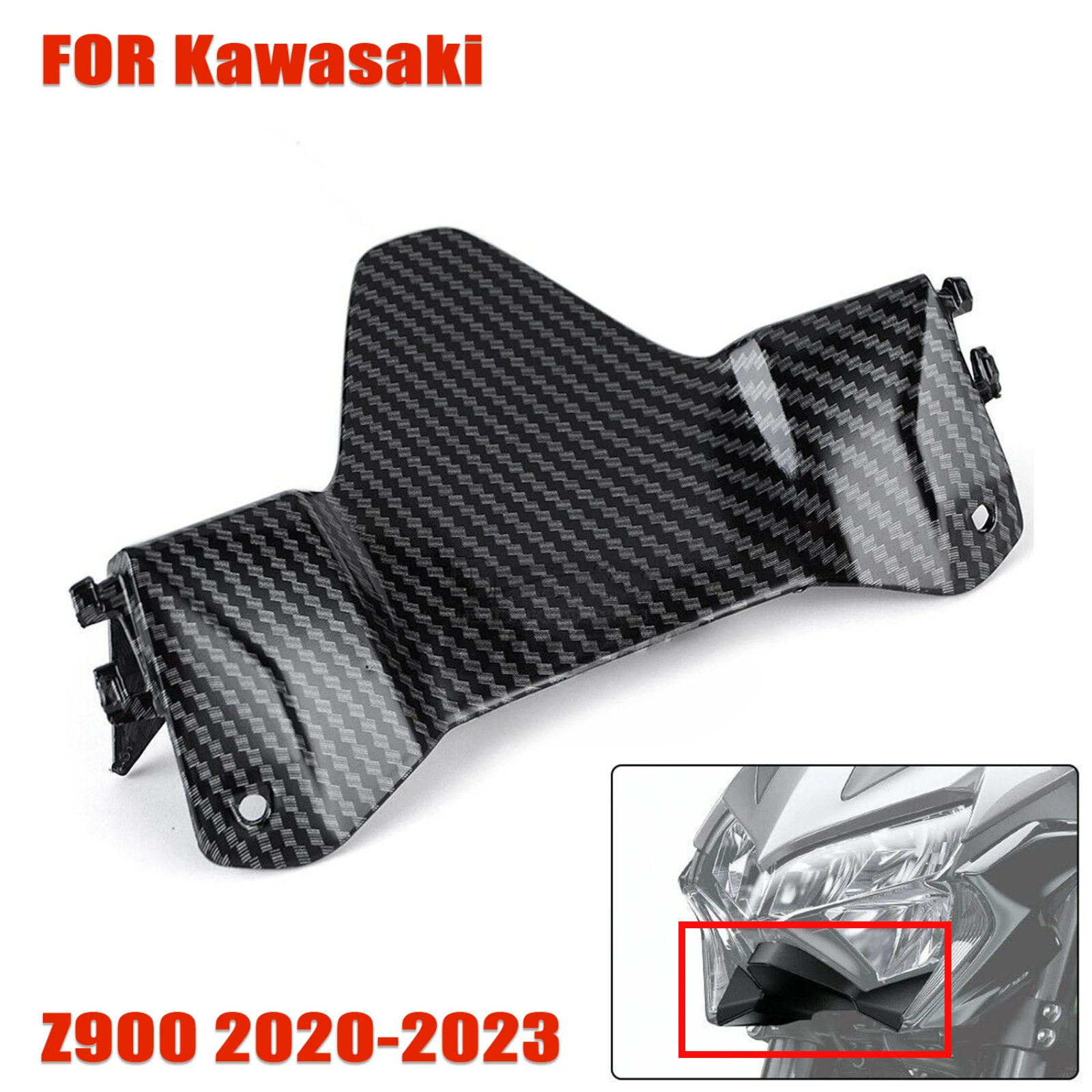 

For Kawasaki Z900 2020-2023 Headlight Outer Cover Lower Panel Beak Fairing Nose Beak Cowl Fairing Motorcycle Replacement Parts