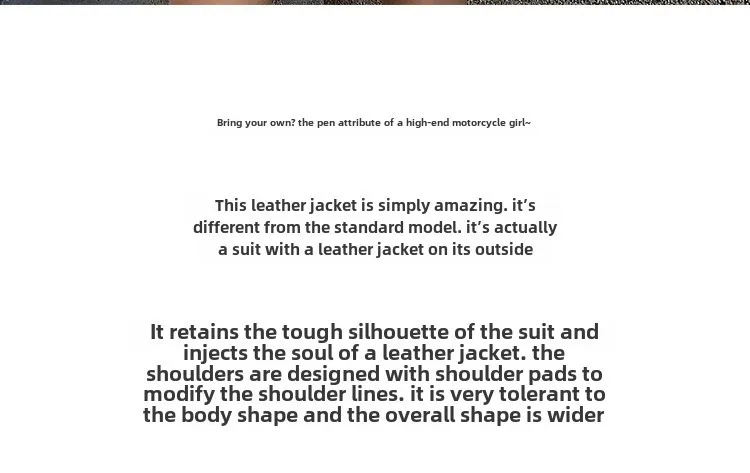 Ousph Chaqueta de traje de cuero PU negro para mujer Textura de alta calidad Ajuste suelto para primavera Otoño Invierno