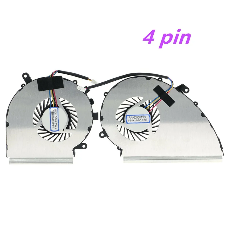 CPU+GPU Cooling Fan for MSI GE72VR GP72VR GL72VR MS-179B 4 Pin PAAD06015SL