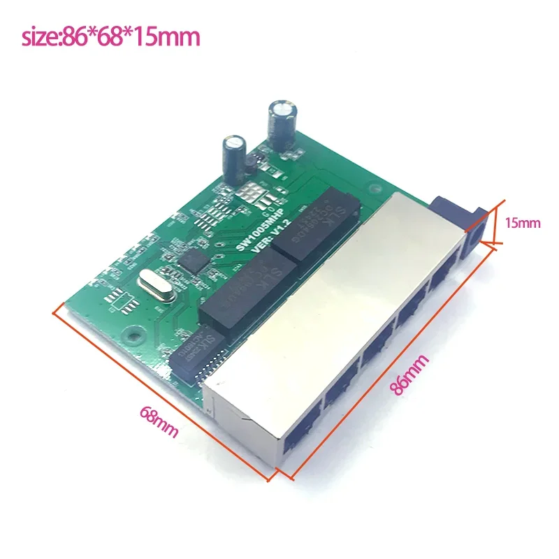 Répartiteur de Câblage à 5 Ports, de Qualité Industrielle, Large Température, Basse Puissance, 10/100Mbps, Mini Broche, Module de Commutateur de Micro Réseau